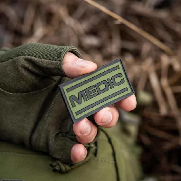 M-Tac нашивка Medic ПВХ олива