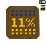 M-Tac нашивка 11% Laser Cut малая Yellow/Blue/Coyote