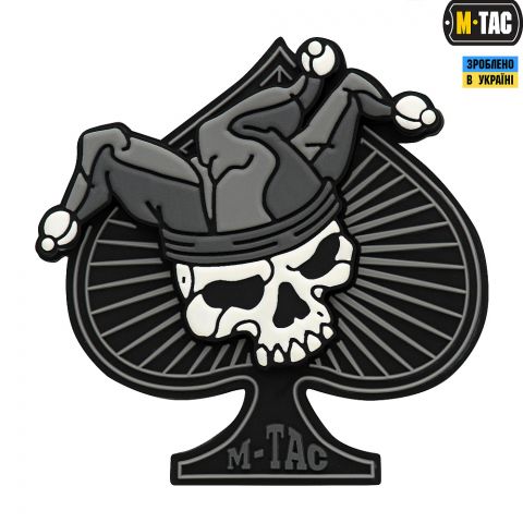 M-Tac нашивка Ace of Spades 3D ПВХ черный/белый