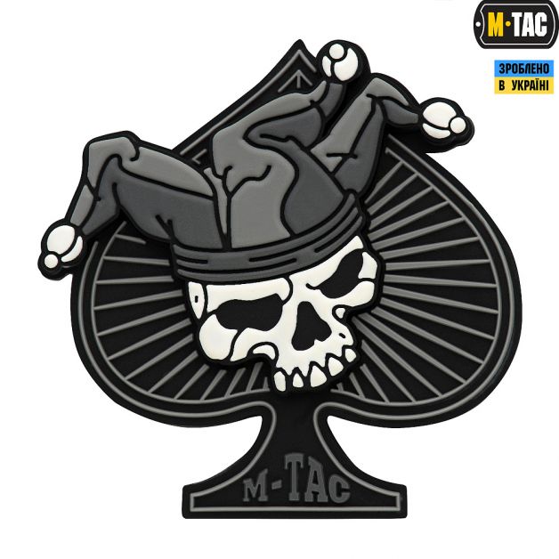 M-Tac нашивка Ace of Spades 3D ПВХ черный/белый