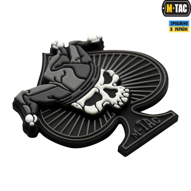 M-Tac нашивка Ace of Spades 3D ПВХ черный/белый
