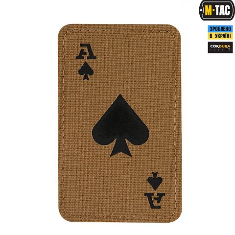 M-Tac нашивка Ace of Spades Laser Cut Black/Coyote
