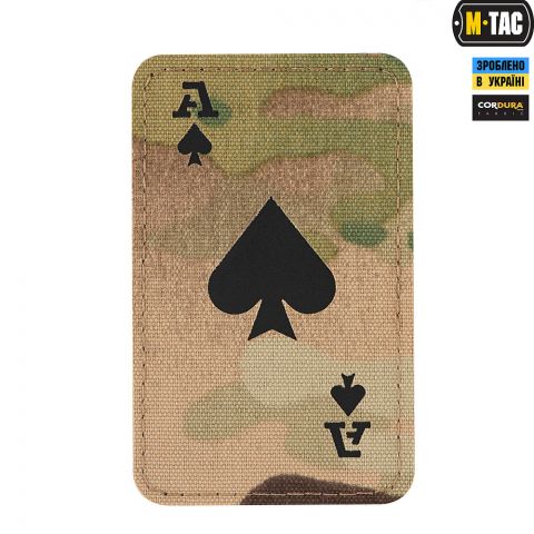 M-Tac нашивка Ace of Spades Laser Cut Black/Multicam