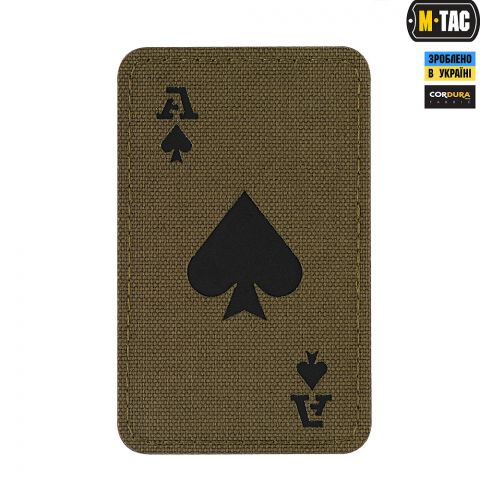 M-Tac нашивка Ace of Spades Laser Cut Black/Ranger Green