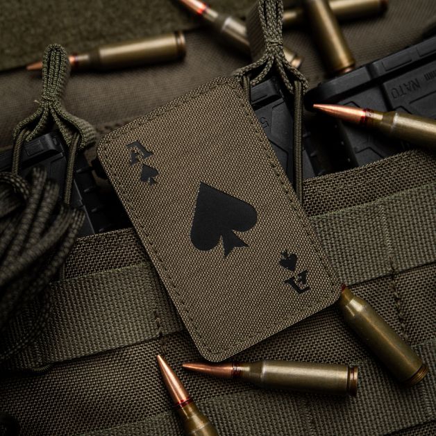 M-Tac нашивка Ace of Spades Laser Cut Black/Ranger Green