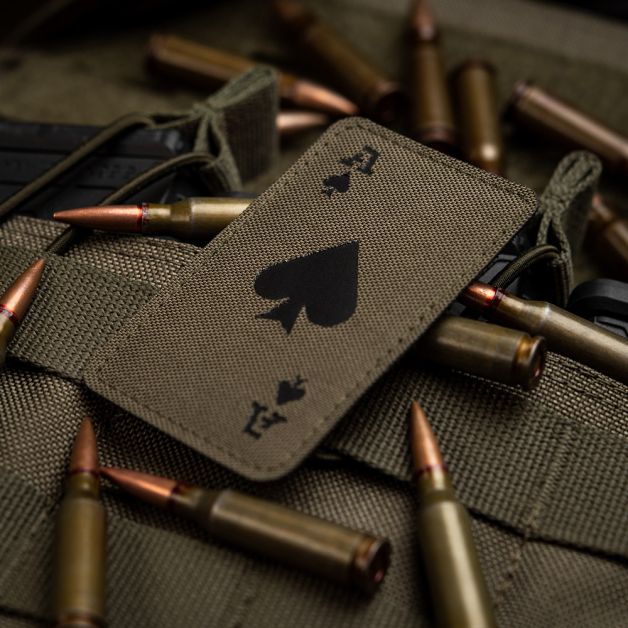 M-Tac нашивка Ace of Spades Laser Cut Black/Ranger Green