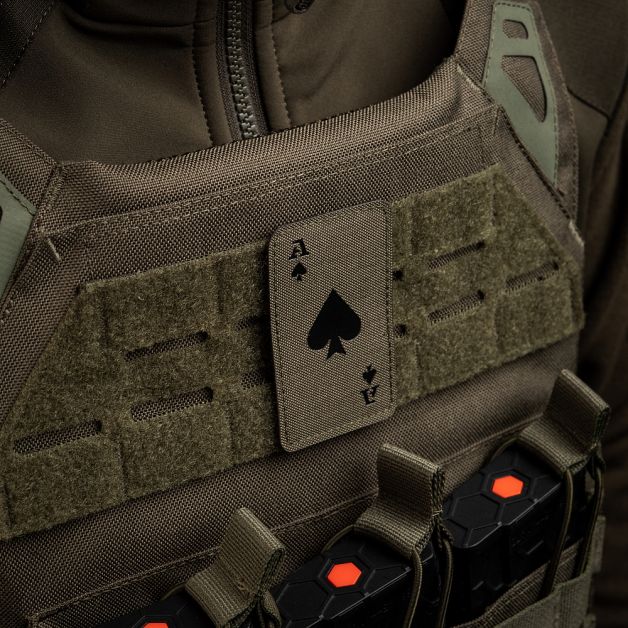 M-Tac нашивка Ace of Spades Laser Cut Black/Ranger Green