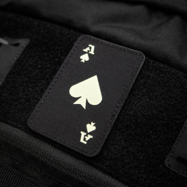M-Tac нашивка Ace of Spades Laser Cut Black/світлонакопичувач