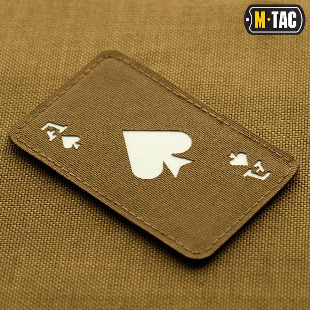 M-Tac нашивка Ace of Spades Laser Cut Coyote/світлонакопичувач