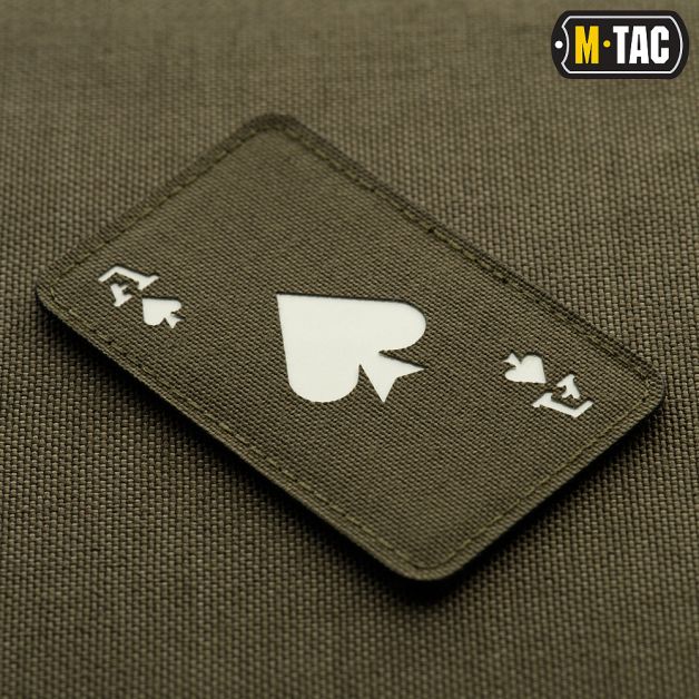 M-Tac нашивка Ace of Spades Laser Cut Ranger Green/світлонакопичувач