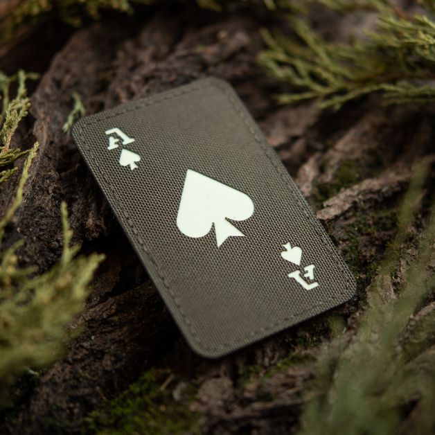 M-Tac нашивка Ace of Spades Laser Cut Ranger Green/світлонакопичувач