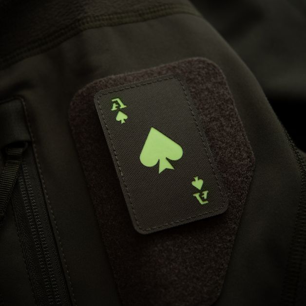 M-Tac нашивка Ace of Spades Laser Cut Ranger Green/світлонакопичувач