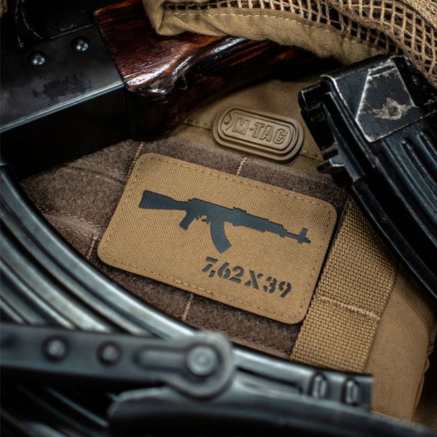 M-Tac нашивка AKM 7,62х39 Laser Cut Black/Coyote