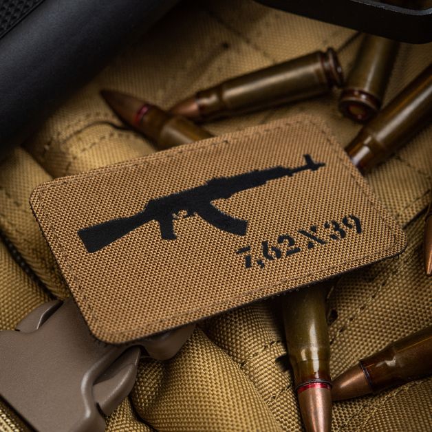 M-Tac нашивка AKM 7,62х39 Laser Cut Black/Coyote