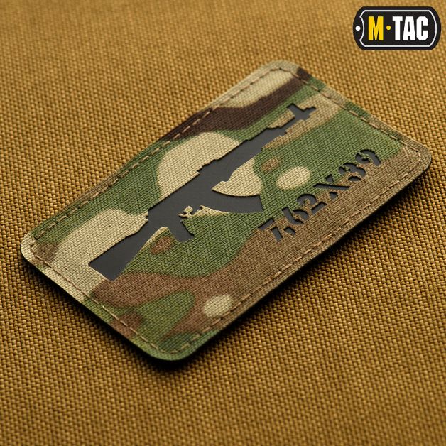 M-Tac нашивка AKM 7,62х39 Laser Cut Black/Multicam