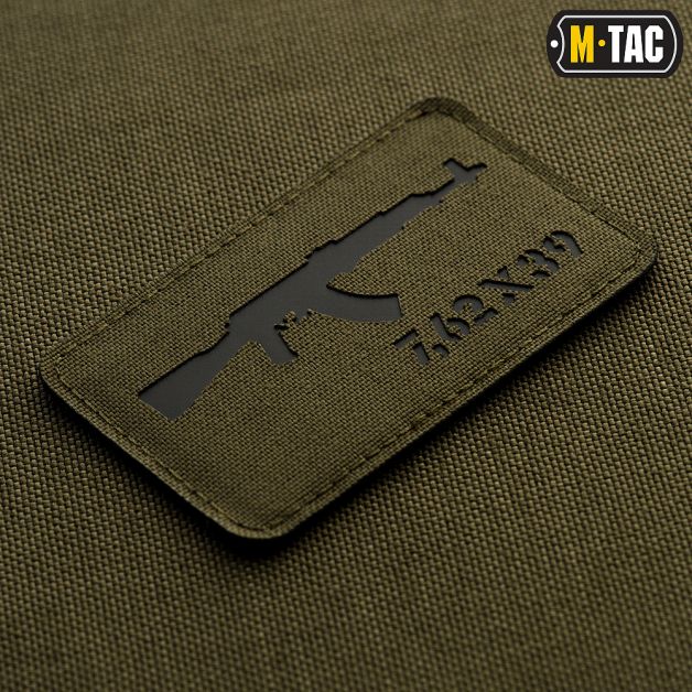M-Tac нашивка AKM 7,62х39 Laser Cut Black/Ranger Green