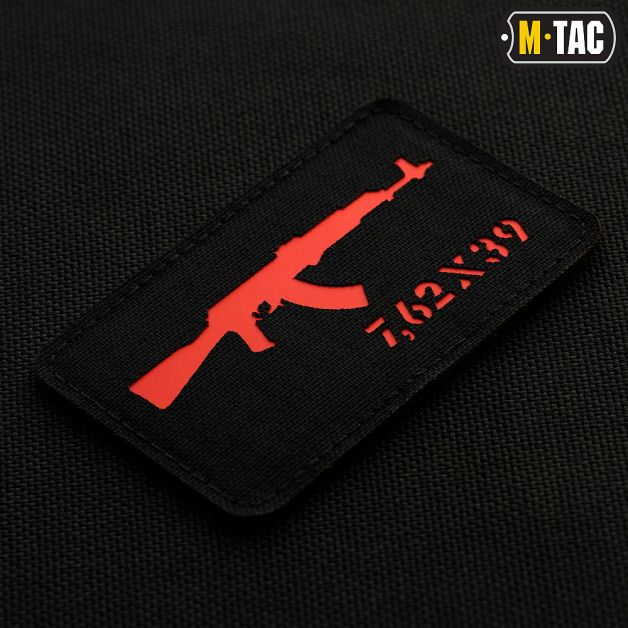 M-Tac нашивка AKM 7,62х39 Laser Cut Red/Black