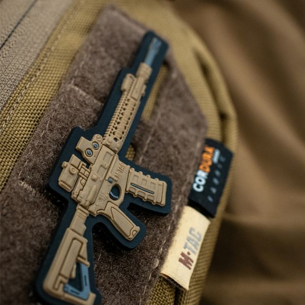 M-Tac нашивка AR-15 3D ПВХ койот