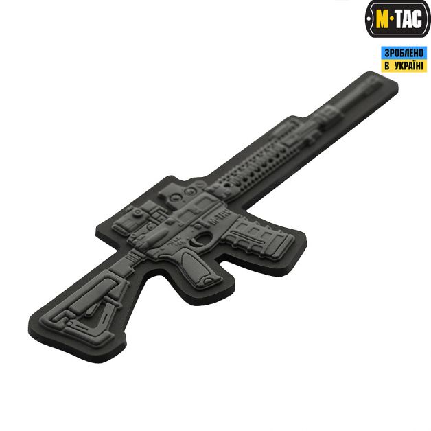 M-Tac нашивка AR-15 3D ПВХ темно-серая