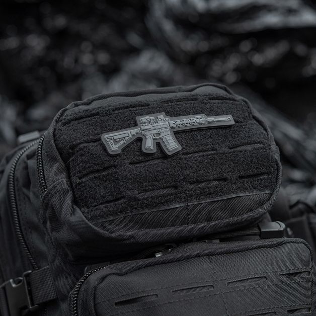 M-Tac нашивка AR-15 3D ПВХ темно-серая