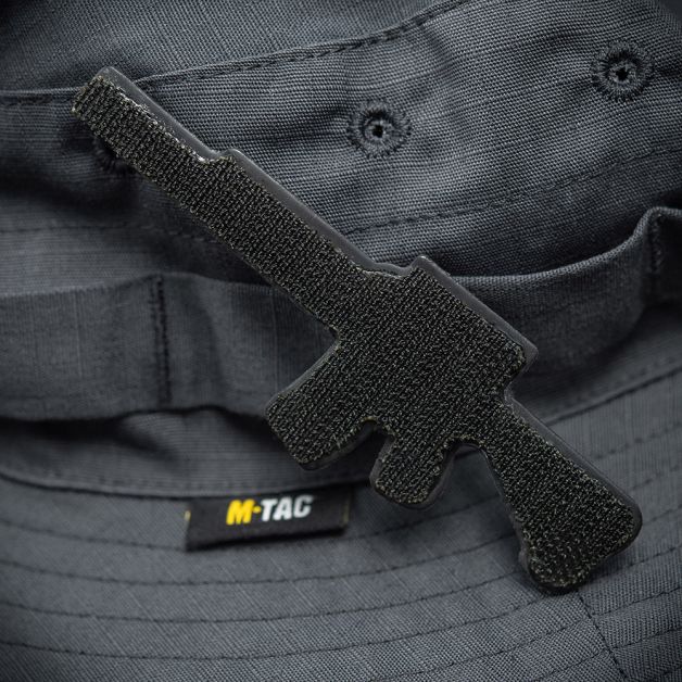 M-Tac нашивка AR-15 3D ПВХ темно-серая