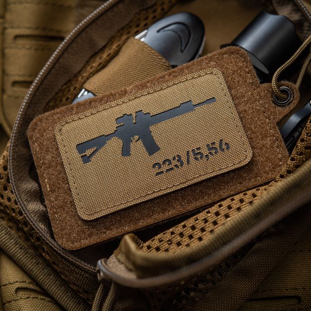 M-Tac нашивка AR-15 223/5,56 Laser Cut Coyote/Black
