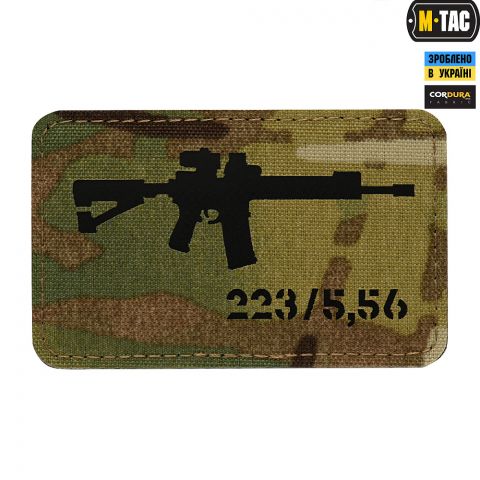 M-Tac нашивка AR-15 223/5,56 Laser Cut Black/Multicam