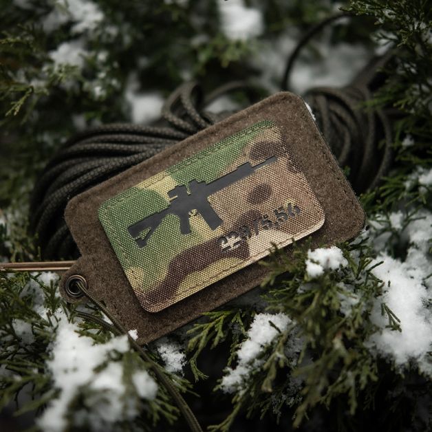 M-Tac нашивка AR-15 223/5,56 Laser Cut Multicam/Black