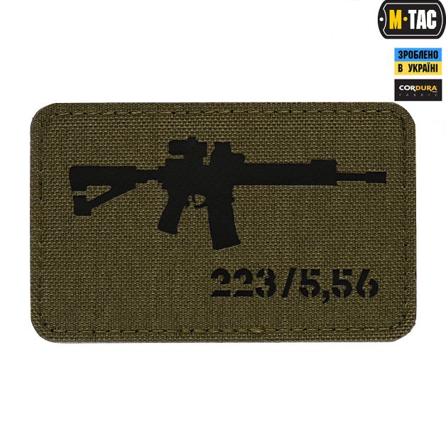 M-Tac нашивка AR-15 223/5,56 Laser Cut Ranger Green/Black