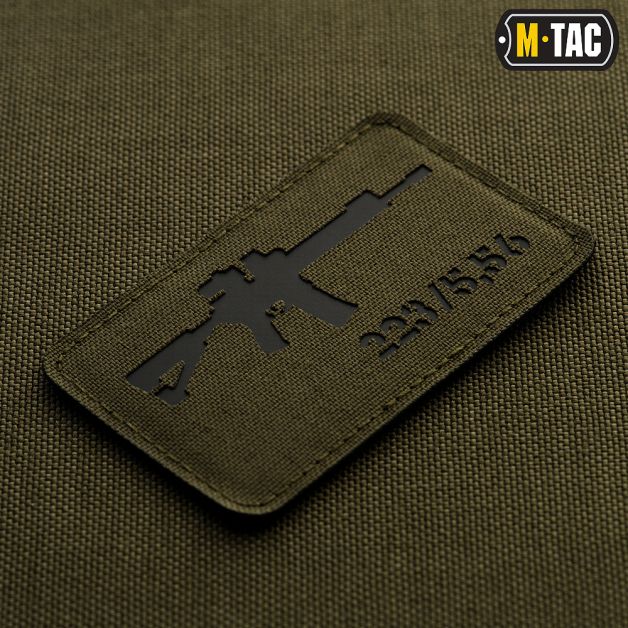 M-Tac нашивка AR-15 223/5,56 Laser Cut Ranger Green/Black