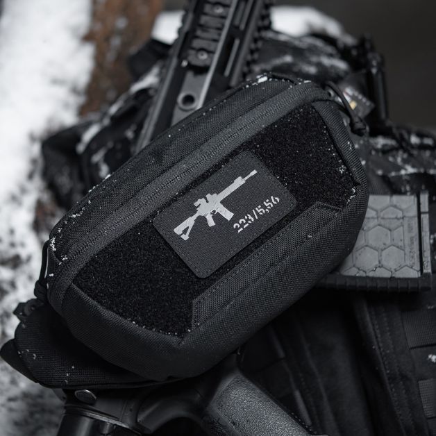 M-Tac нашивка AR-15 223/5,56 Laser Cut Black/Grey