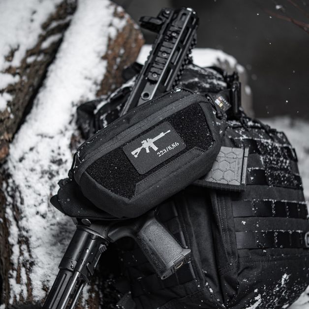 M-Tac нашивка AR-15 223/5,56 Laser Cut Black/Grey