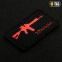M-Tac нашивка AR-15 223/5,56 Laser Cut Black/Red