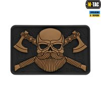 M-Tac нашивка Bearded Skull 3D ПВХ Black/Coyote