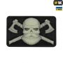 M-Tac нашивка Bearded Skull 3D ПВХ Black/светонакопитель