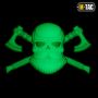M-Tac нашивка Bearded Skull 3D ПВХ Black/светонакопитель