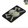 M-Tac нашивка Bearded Skull 3D ПВХ Black/светонакопитель