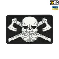 M-Tac нашивка Bearded Skull 3D ПВХ Black/White