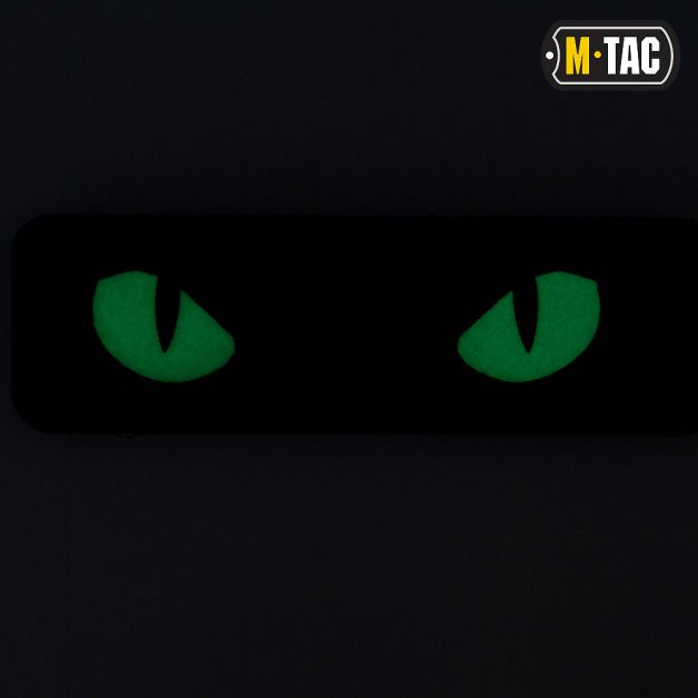 M-Tac нашивка Cat Eyes Laser Cut светонакопитель/Black