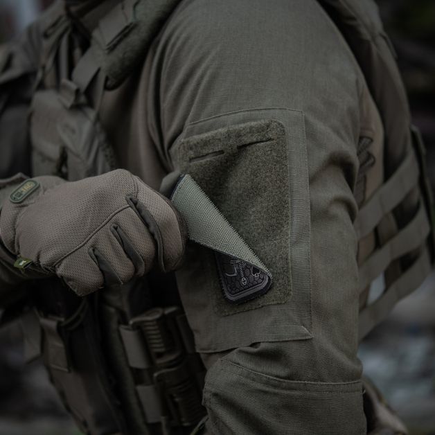 M-Tac нашивка Deus Vult Ace (жаккард) серая