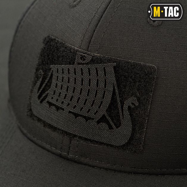 M-Tac нашивка Драккар сквозная Laser Cut Black