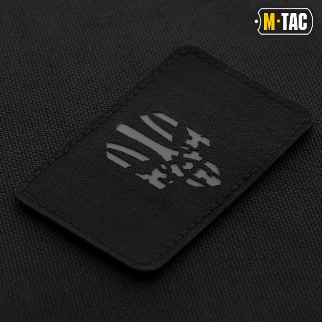 M-Tac нашивка Месник горизонтальная Laser Cut Grey/Black