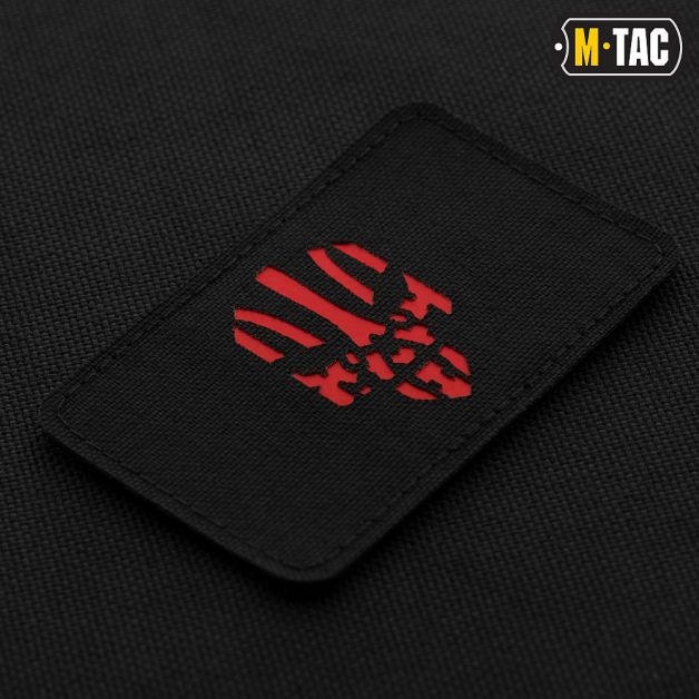 M-Tac нашивка Месник горизонтальная Laser Cut Red/Black