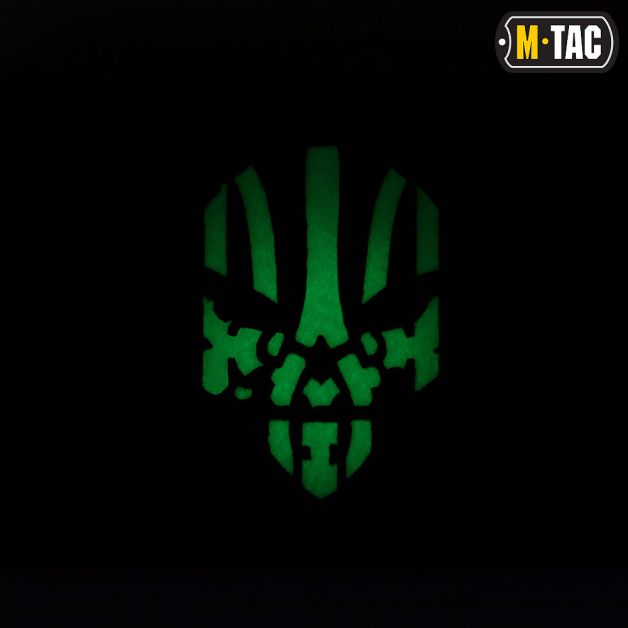 M-Tac нашивка Месник горизонтальная Laser Cut светонакопитель/Black