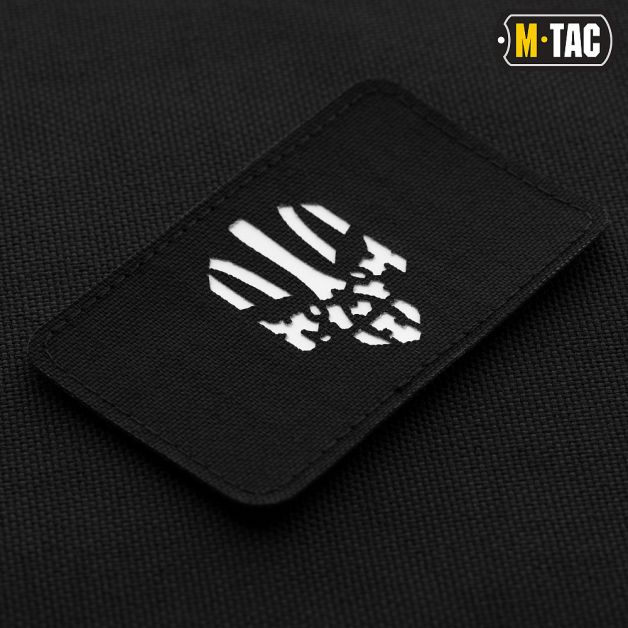 M-Tac нашивка Месник горизонтальная Laser Cut светонакопитель/Black