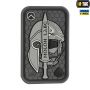 M-Tac нашивка Molon Labe Ace 3D ПВХ серая