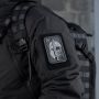 M-Tac нашивка Molon Labe Ace 3D ПВХ серая