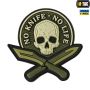 M-Tac нашивка No Knife - No Life 3D ПВХ олива