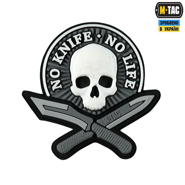 M-Tac нашивка No Knife - No Life 3D ПВХ