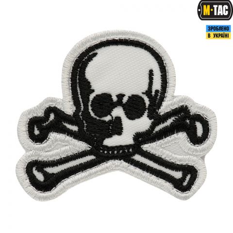 M-Tac нашивка Old Skull белая